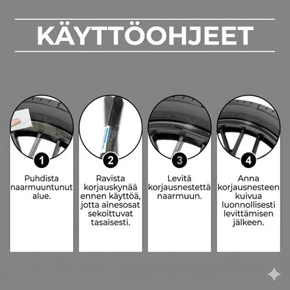 Auton vanteen naarmujen korjauskynä - 3 kpl