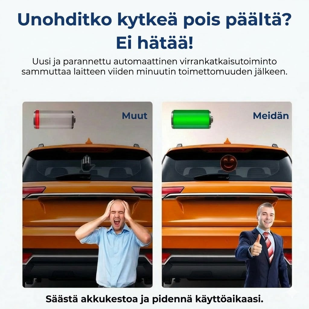 Valaistut kädenmuotoiset autovalot