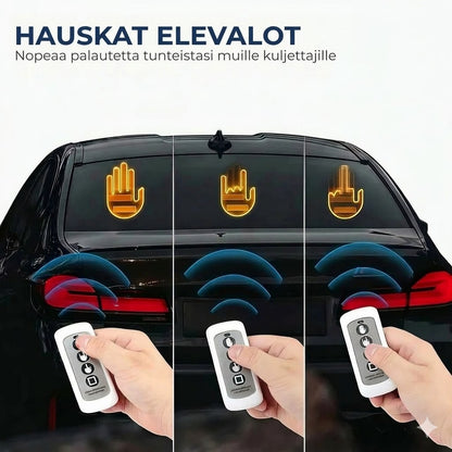 Valaistut kädenmuotoiset autovalot