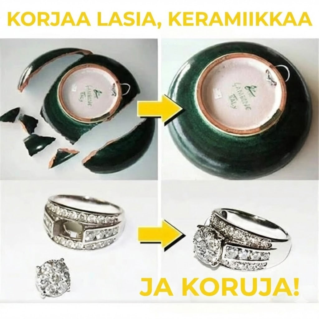 Erittäin vahva pikaliima – Yleispikaliima muoville, puulle ja keramiikalle (Läpinäkyvä)