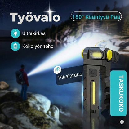 Ladattava LED-työvalo – 180° kääntyvä