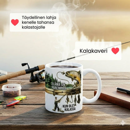 Kalastaja-kahvimuki – hauska lahja