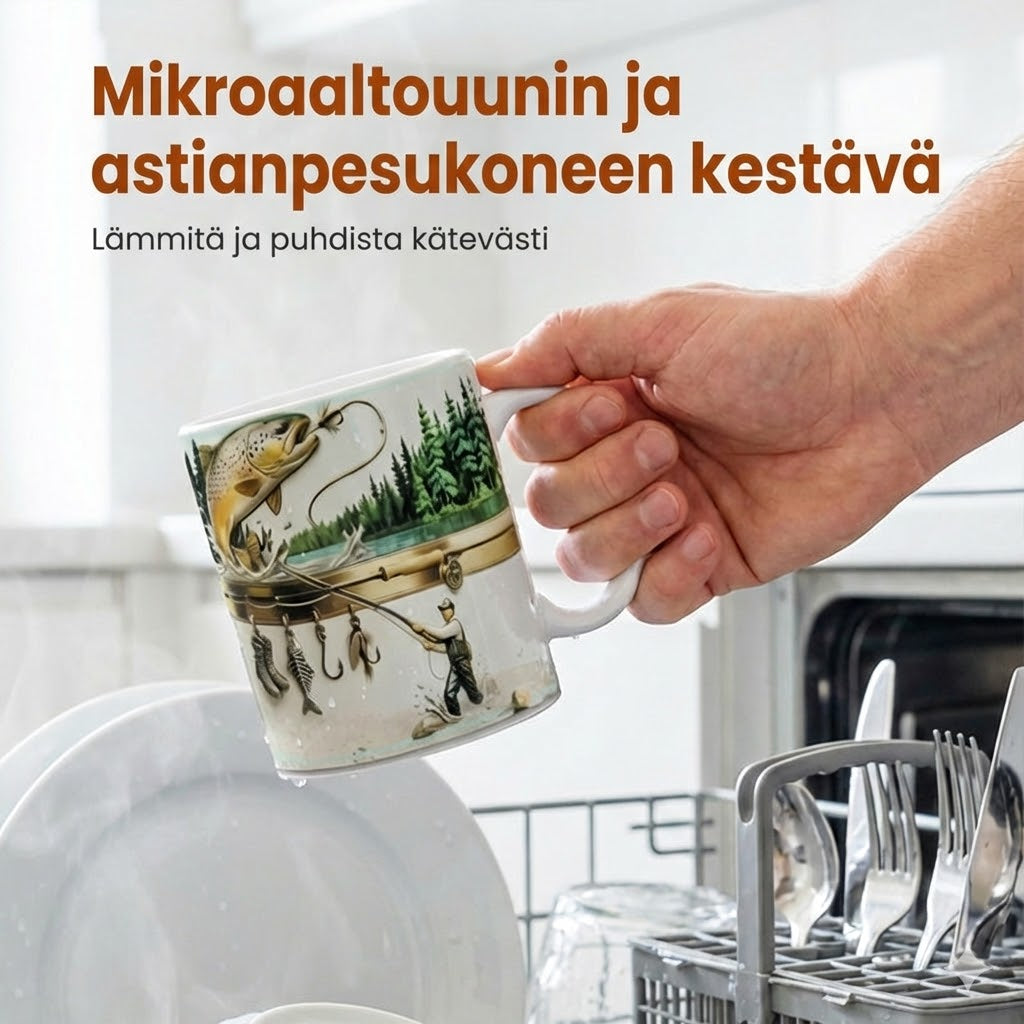 Kalastaja-kahvimuki – hauska lahja