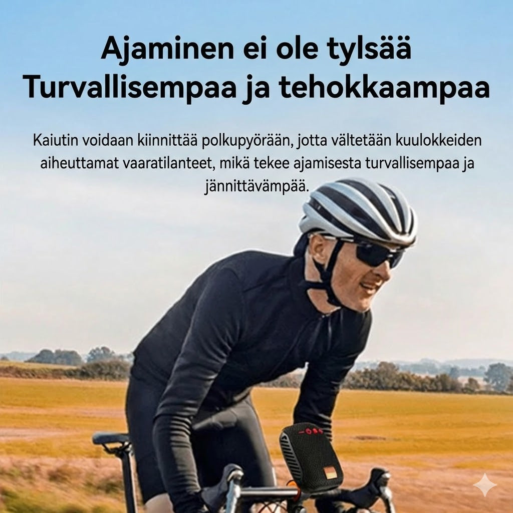 Bluetooth-kaiutin polkupyörään – Vedenpitävä pyöräilykaiutin tukevalla pidikkeellä (Iskunkestävä & Handsfree)