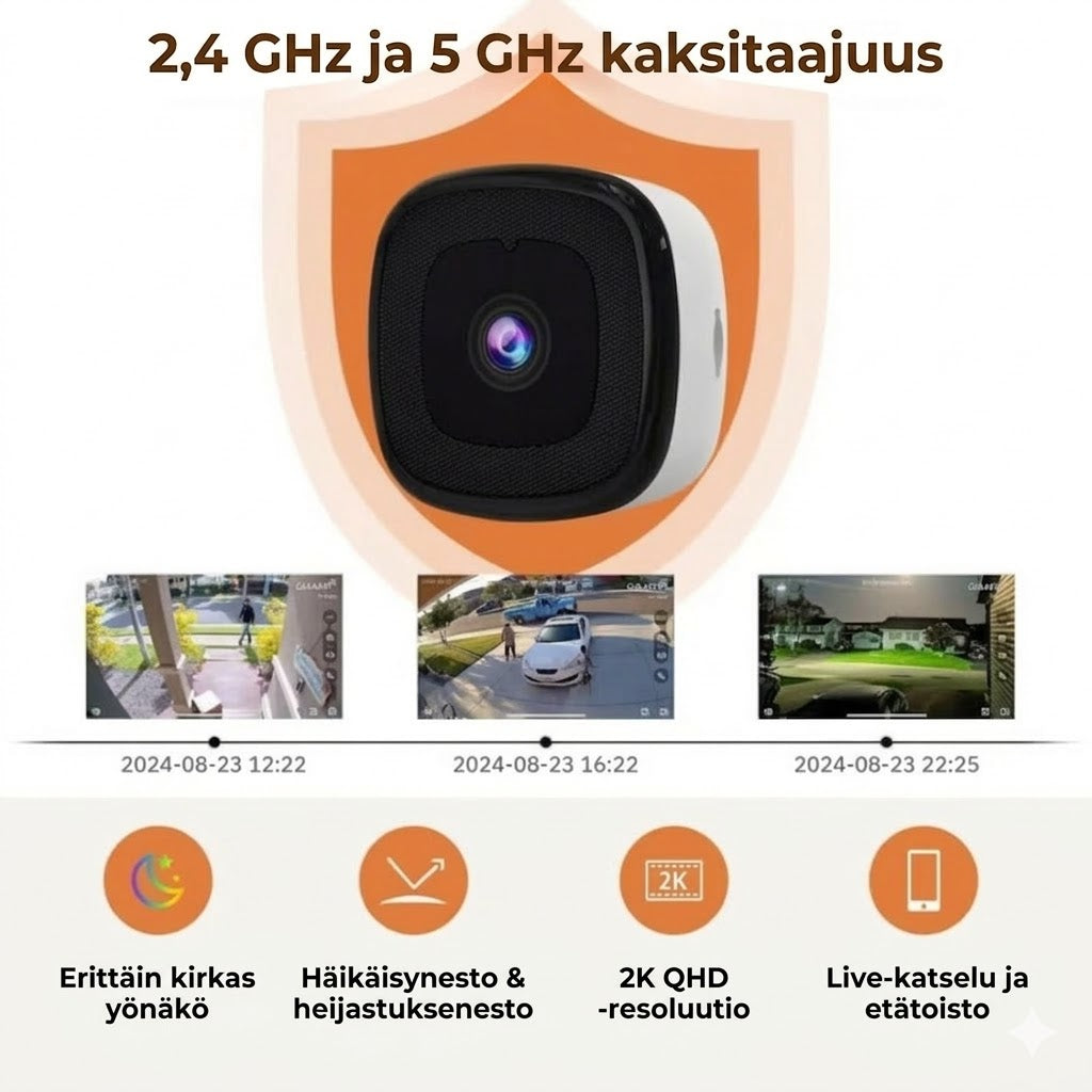 [2K Ultra HD] Älykäs WiFi-valvontakamera