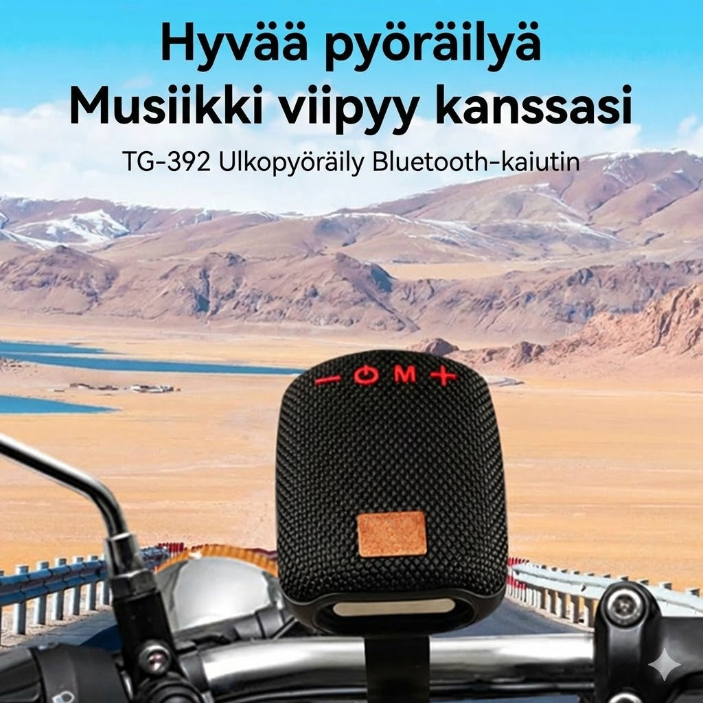Bluetooth-kaiutin polkupyörään – Vedenpitävä pyöräilykaiutin tukevalla pidikkeellä (Iskunkestävä & Handsfree)