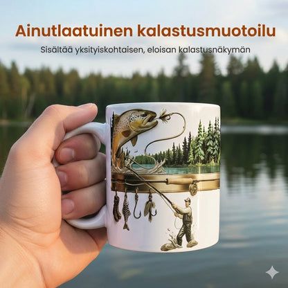 Kalastaja-kahvimuki – hauska lahja