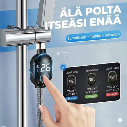 Digitaalinen suihkulämpömittari – LED-vesilämpömittari ilman paristoja (Turvallinen vauvoille ja lapsille)
