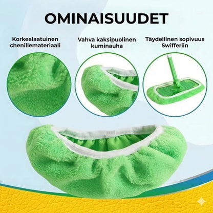 GreenSweep™ uudelleenkäytettävä moppi – Sopii Swiffer-malleihin
