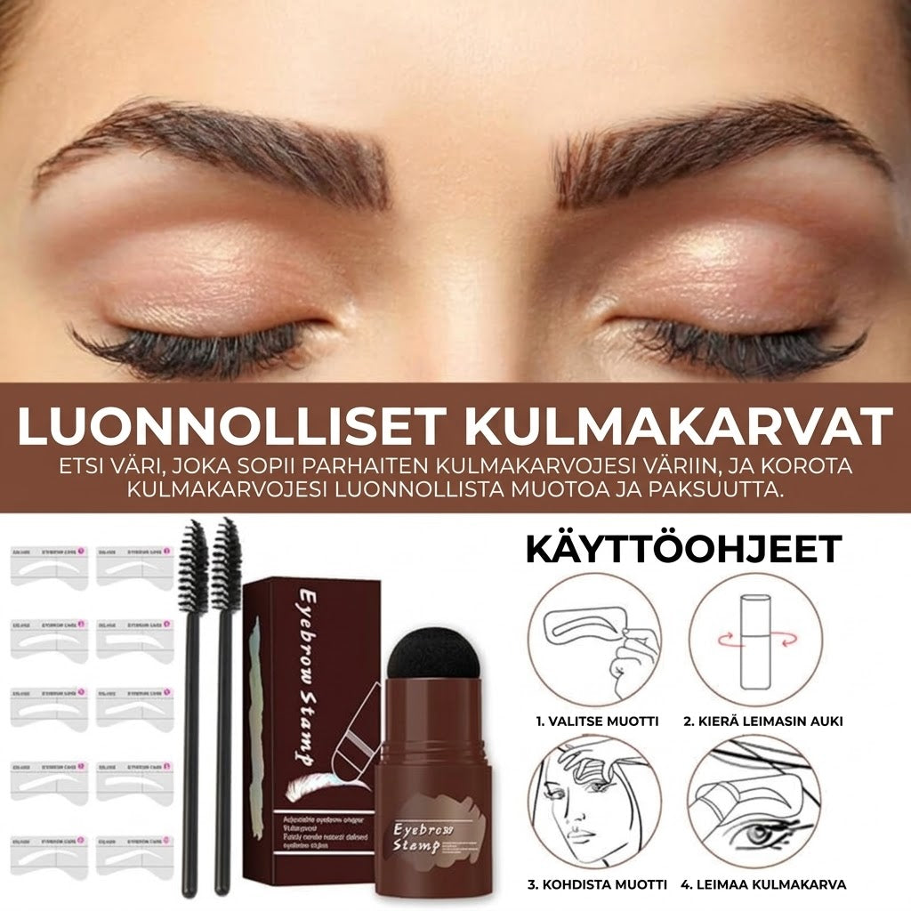 Ammattitason kulmakarvaleimasin ja sapluunasetti - Täydelliseen symmetriaan