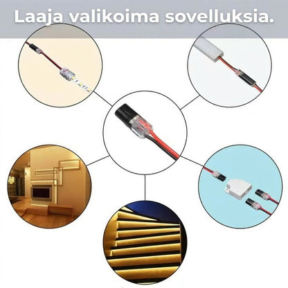 [20 kpl] Pikaliittimet lukituksella – 2-napainen pistokeliitäntä