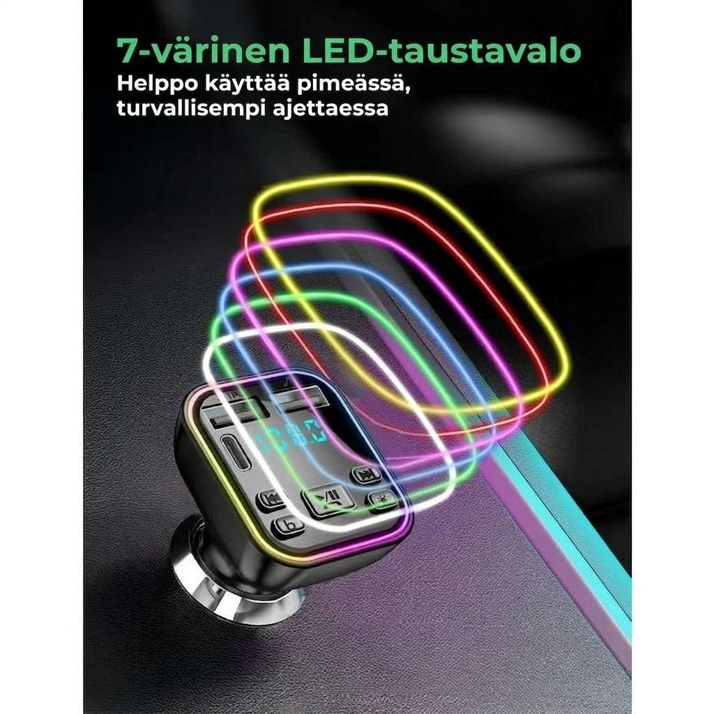 Bluetooth FM-autoadapteri ja -laturi