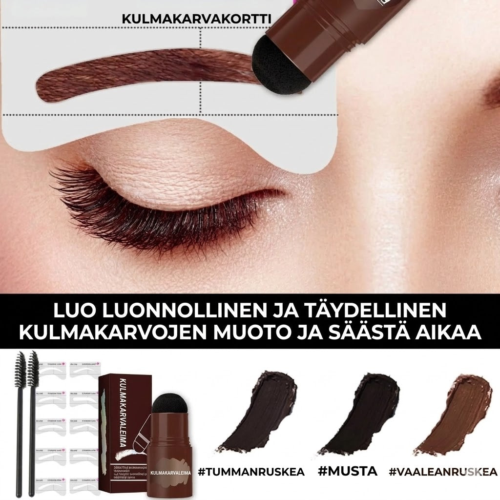Ammattitason kulmakarvaleimasin ja sapluunasetti - Täydelliseen symmetriaan