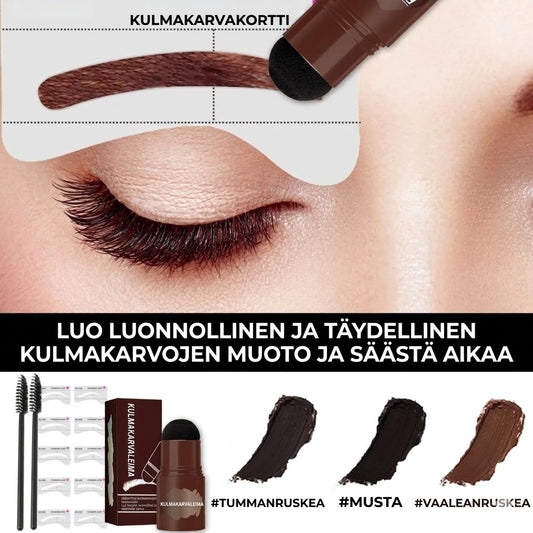 Ammattitason kulmakarvaleimasin ja sapluunasetti - Täydelliseen symmetriaan