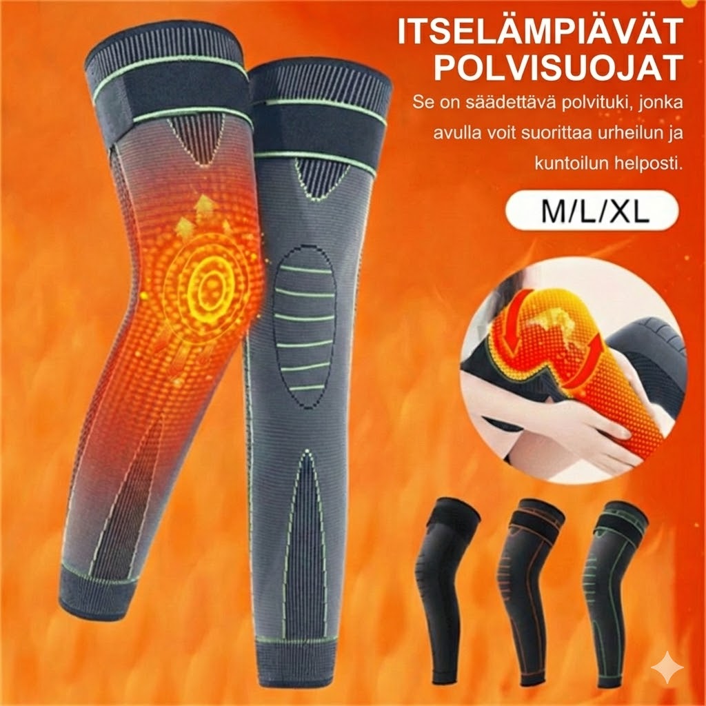 Itsestään lämpenevä polvituki (2 kpl pakkaus)
