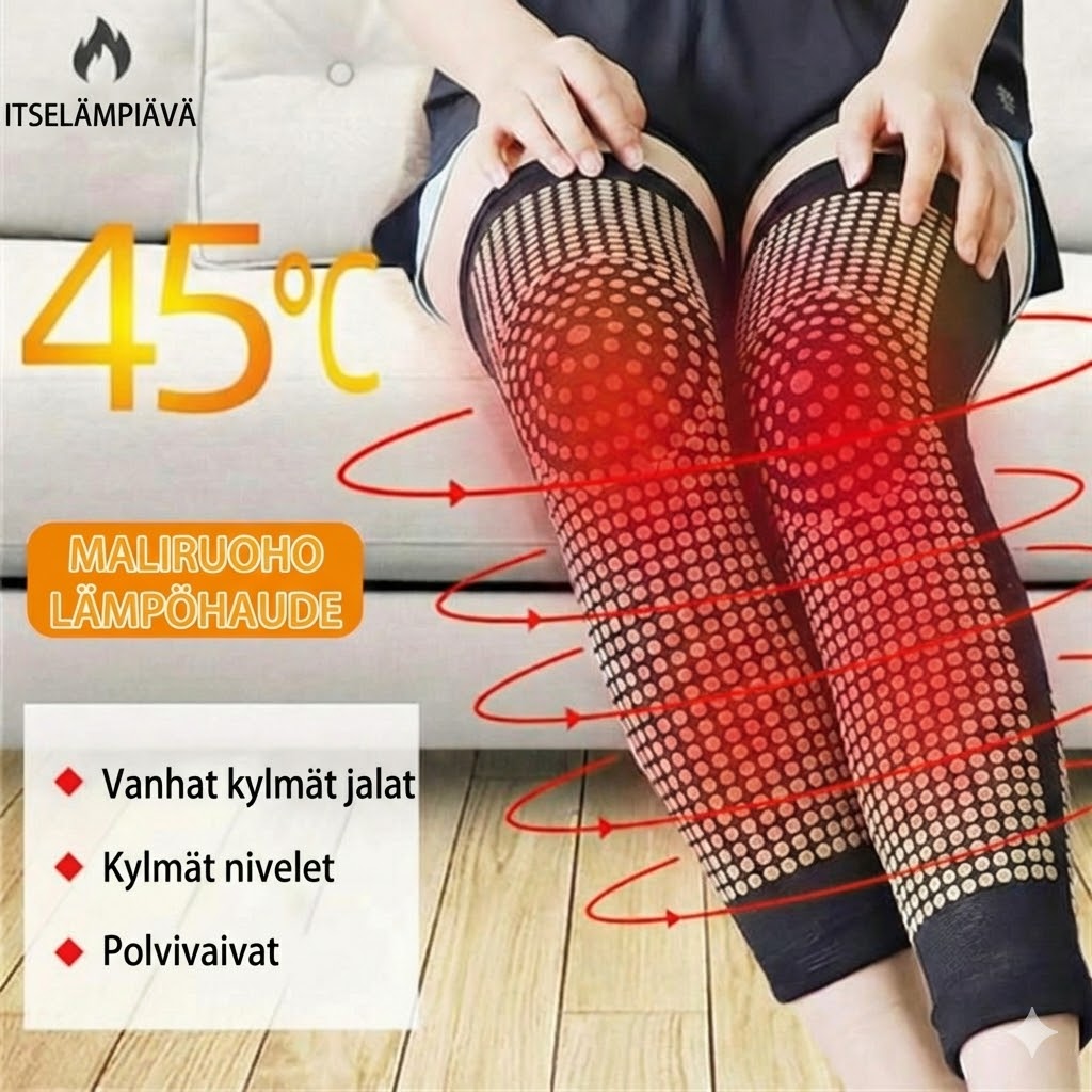 Itsestään lämpenevä polvituki (2 kpl pakkaus)