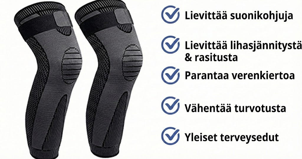 Itsestään lämpenevä polvituki (2 kpl pakkaus)