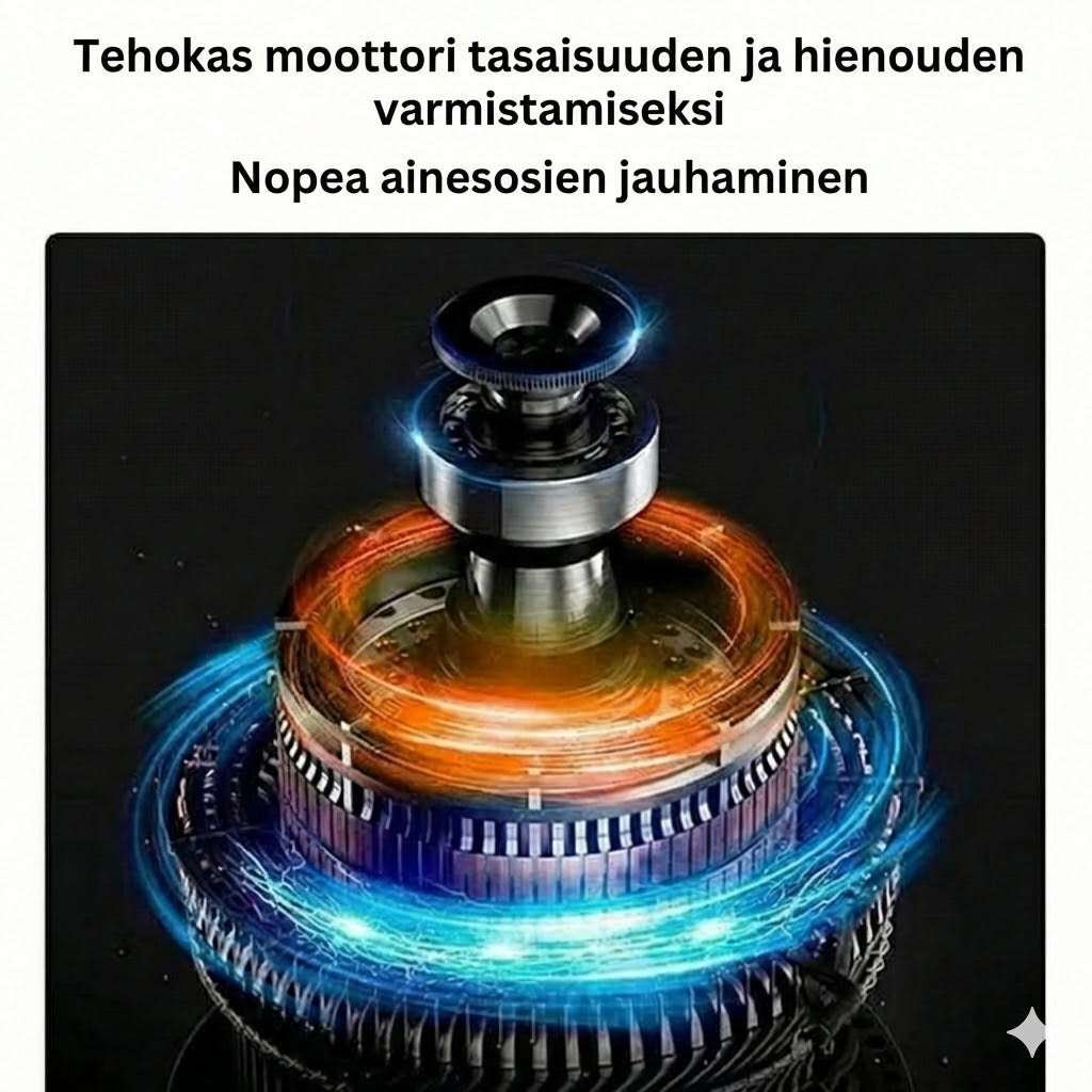 Sähköinen kahvi- ja maustemylly – Ruostumattomasta teräksestä valmistettu mylly kahville, pähkinöille ja siemenille (Kompakti)