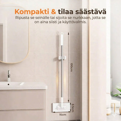 Kiinnitettävä moppisetti puristusmekanismilla