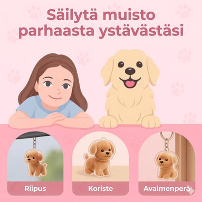 Snuzzle Yksilöity lemmikin karva -avaimenperä – Ainutlaatuinen muistokoru koirille ja kissoille