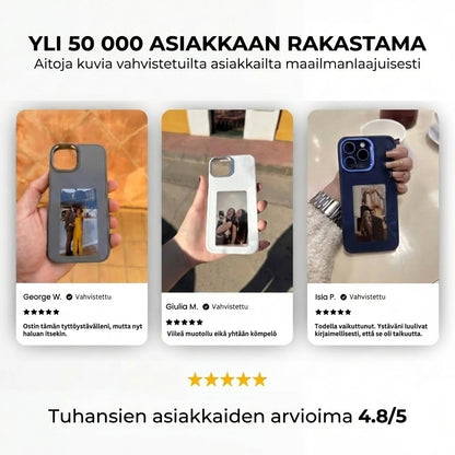 Pixly NFC E-Ink -suojakuori iPhonelle – Älykuori muokattavalla näytöllä (omat kuvat)