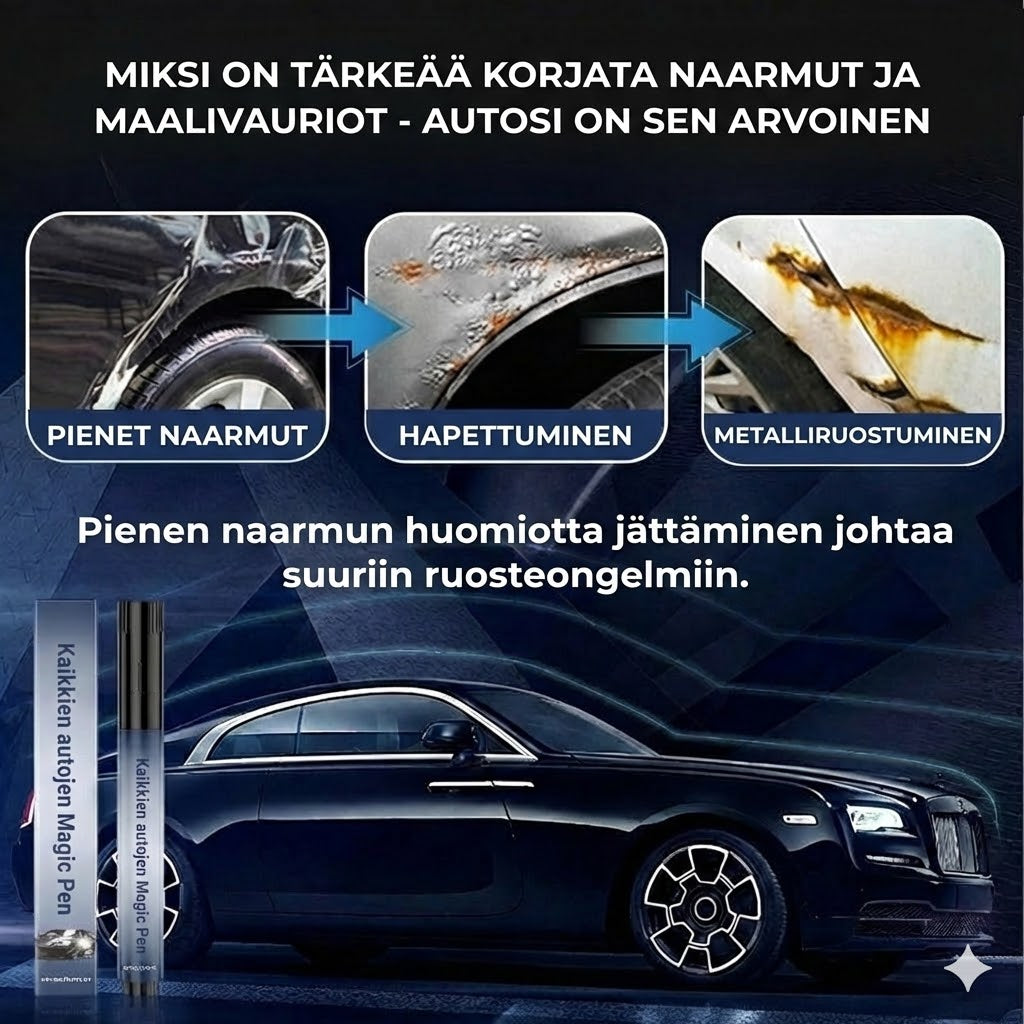 Auton naarmunpoistaja – universaali maalikynä