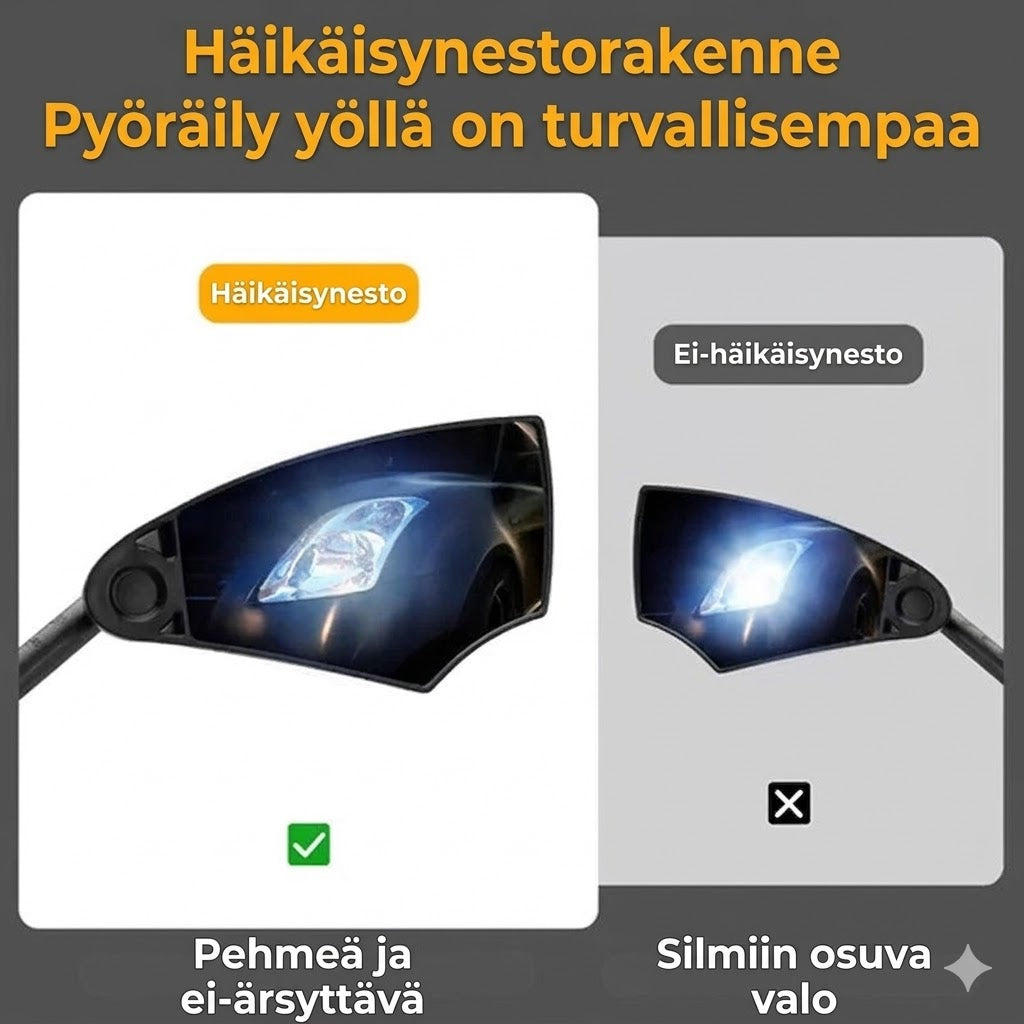 Säädettävä polkupyörän ohjaustangon peili - 360 asteen näkyvyys