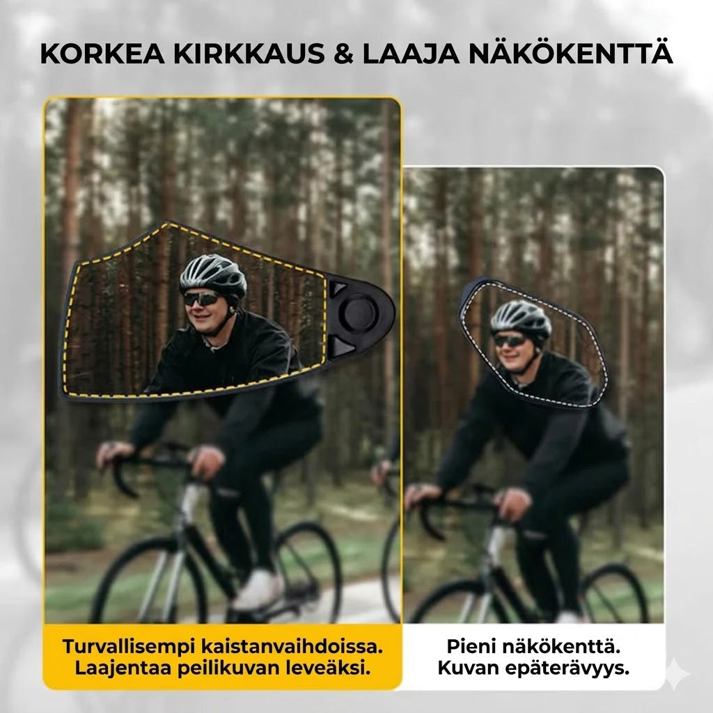 Säädettävä polkupyörän ohjaustangon peili - 360 asteen näkyvyys