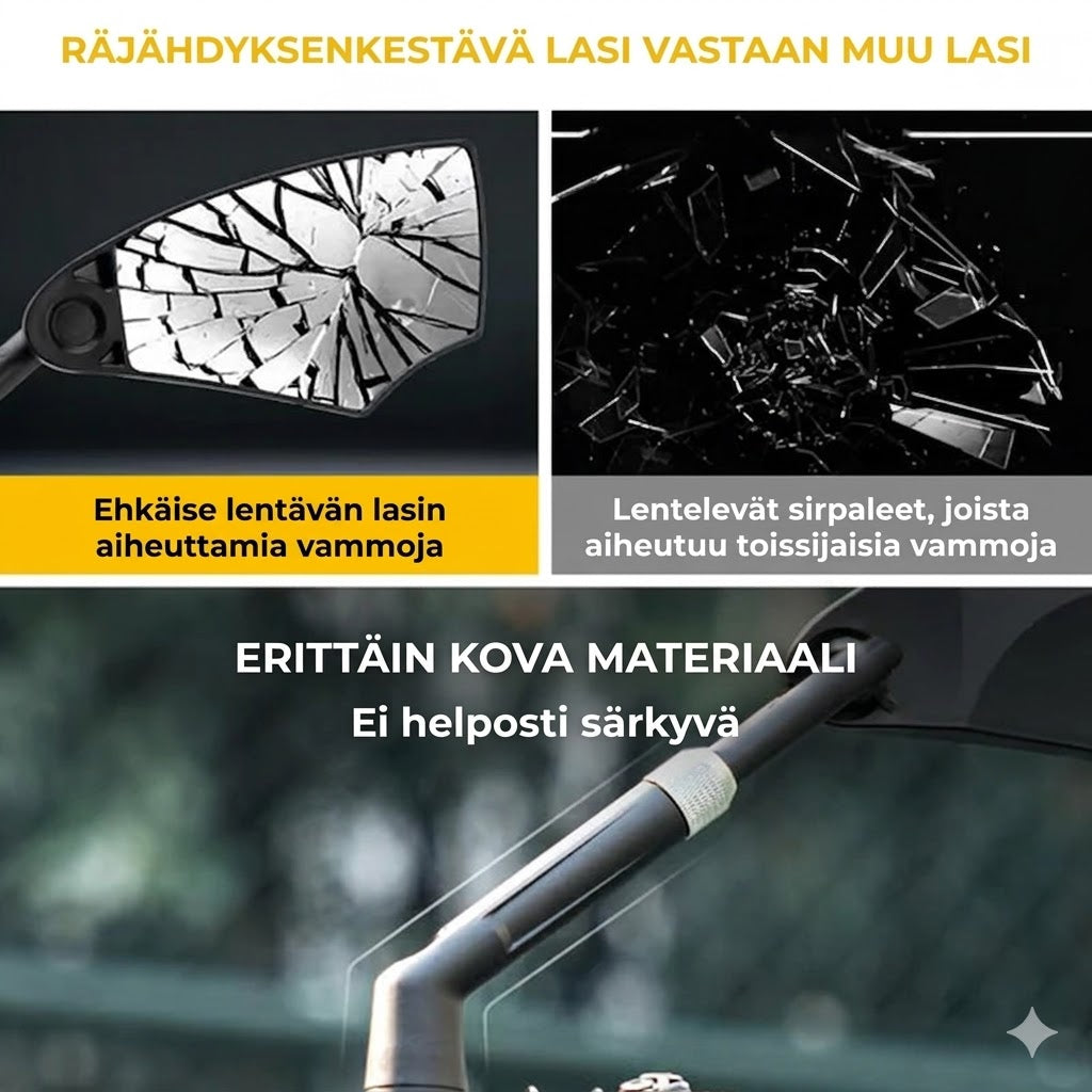 Säädettävä polkupyörän ohjaustangon peili - 360 asteen näkyvyys