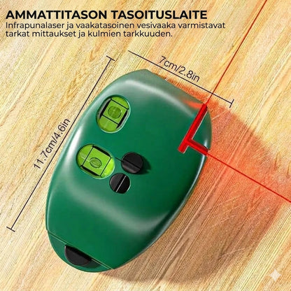 Kompakti itsestään vaaittava ristilinjalaser