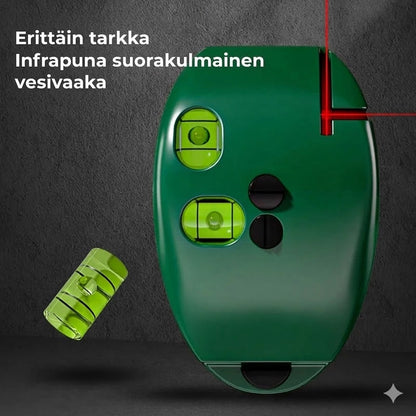 Kompakti itsestään vaaittava ristilinjalaser
