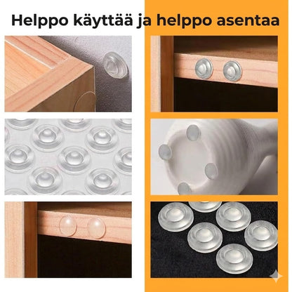 Läpinäkyvät silikoniset huonekalusuojat (24 kpl)