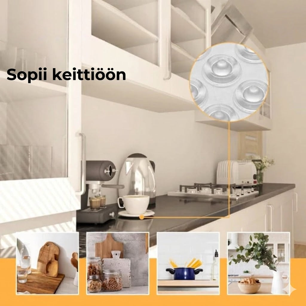 Läpinäkyvät silikoniset huonekalusuojat (24 kpl)