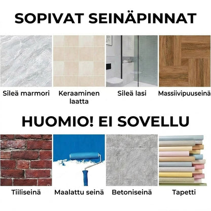 Modernit kylpyhuoneen pyyhekoukut – TwistLock-imukuppijärjestelmä – Irrotettava ja uudelleenkäytettävä – Ei vaurioita