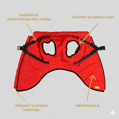 DoggyKings™ koiran takki valjailla – Vedenpitävä ja lämmin (3-in-1-muotoilu)