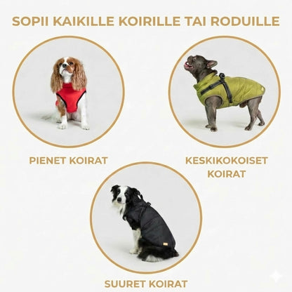 DoggyKings™ koiran takki valjailla – Vedenpitävä ja lämmin (3-in-1-muotoilu)