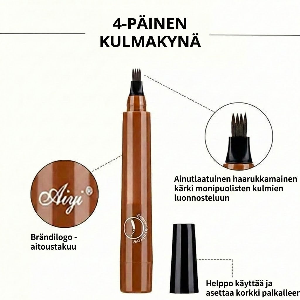 Microblading-kulmakynä – Vedenpitävä kulmakynä mikrohaarukkakärjellä (Luonnollinen lopputulos)
