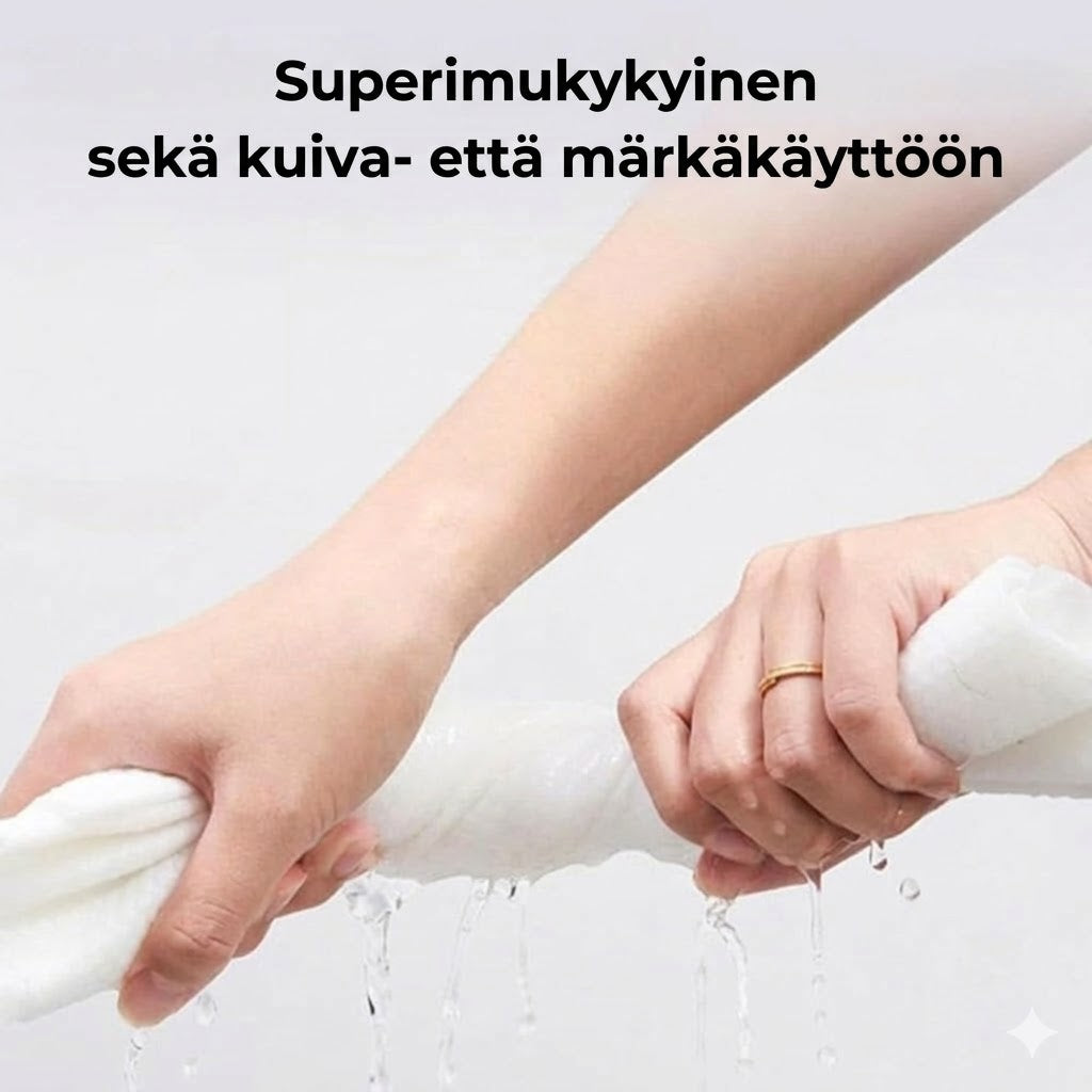 Puristetut pyyhetabletit - Kompaktit matkapyyhkeet retkeilyyn ja ulkoiluun