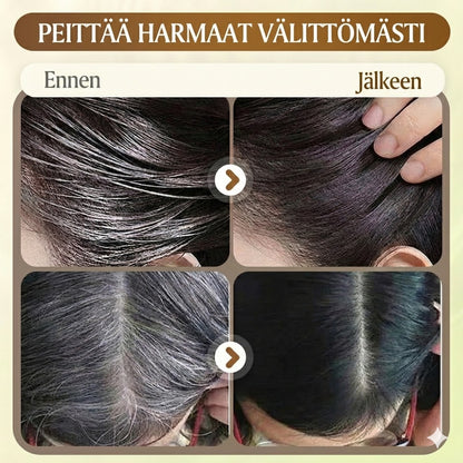 Tyvikasvun peittokampa – Väliaikainen hiusväri harmaille hiuksille ja tyvelle (Välitön tulos)