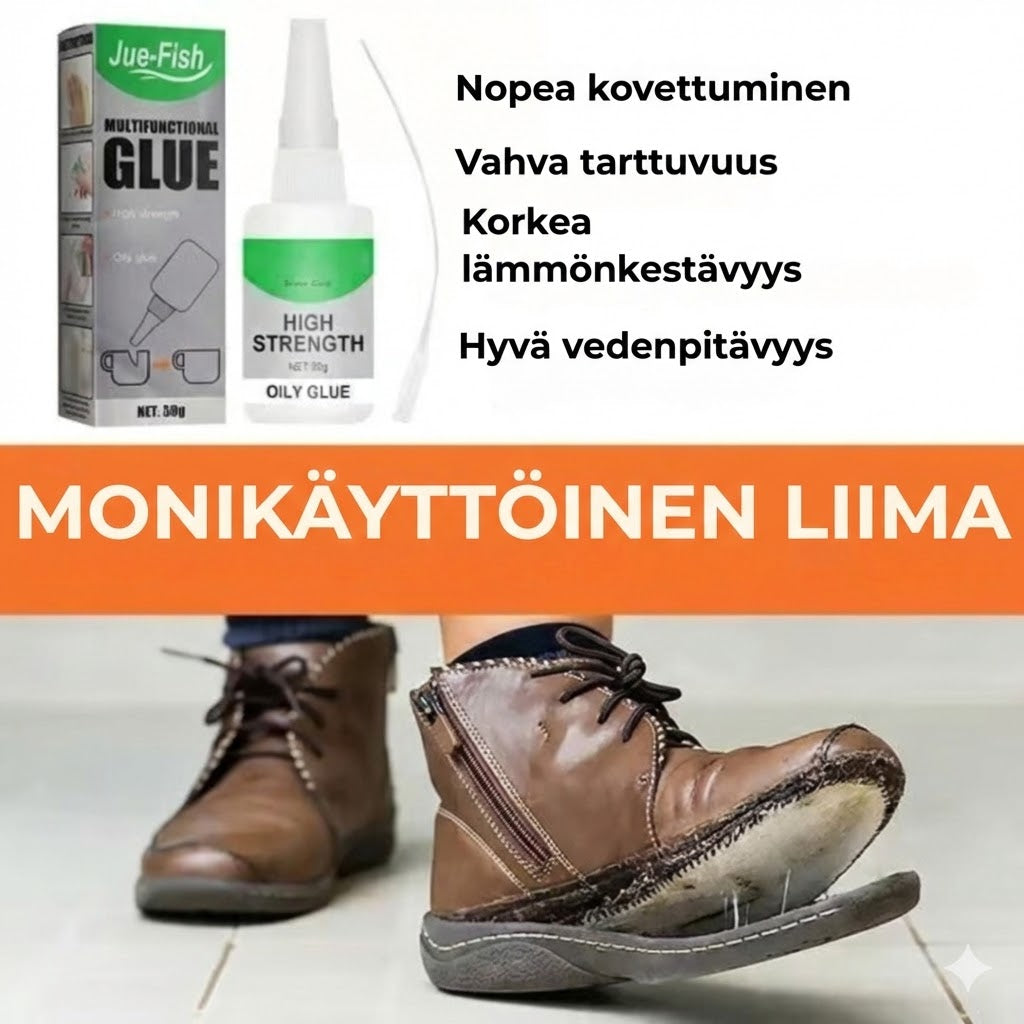 Erittäin vahva pikaliima – Yleispikaliima muoville, puulle ja keramiikalle (Läpinäkyvä)