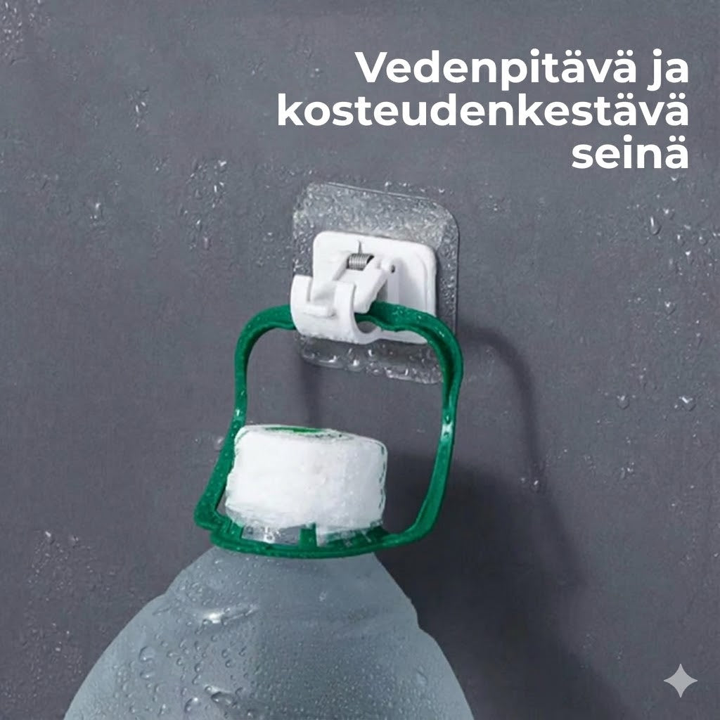 Naulattomat säädettävät verhotangon pidikkeet (2 kpl sarja)