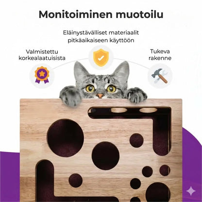 Kissan raapimispuu kynsiviilalla – Hoida kynnet helposti leikkimällä (Aktivointilelu)