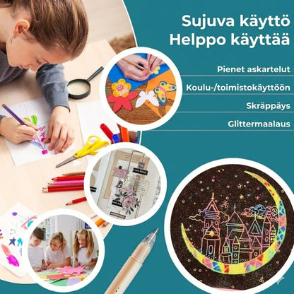 Hienokärkiset liimakynät – Tarkkuusliima skräppäykseen ja korttiaskarteluun (6 kpl setti)
