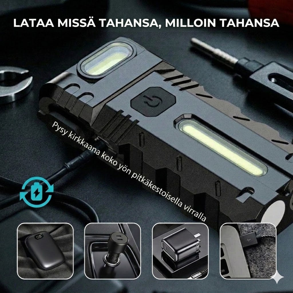 Ladattava LED-työvalo – 180° kääntyvä